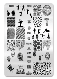 UberChic - Big Nail Stamping Plate - Zombie Love - 01