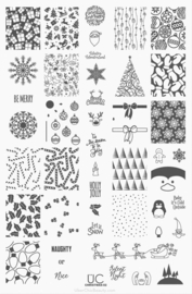 UberChic - Big Nail Stamping Plate - Holiday Spirit