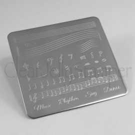 Clear Jelly Stamper - Stamping Plate - CJS_11 - Music & Notes