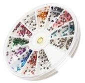 Klein Nail Art Rhinestone Wiel  - Ronde Vorm 0,5 mm