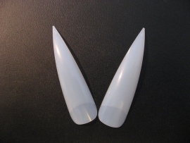 White - Long Stiletto Tips ( 12 stuks)