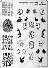 Nailways - Stamping Plate - Spring Time - 06. Easter Bunny