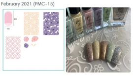 Clear Jelly Stamper -  Stamping Plate of the Month - PMC-15 - Flower Bomb