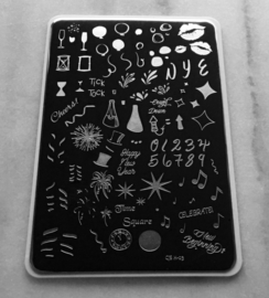 Clear Jelly Stamper - Big Stamping Plate - CJS_H03 - Happy New Year!