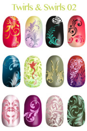 Lina - Stamping Plate - Twirls & Swirls - 02