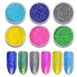 Nailways - Holografisch Shiny Color Nagel Poeder Set