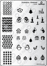 Nailways - Stamping Plate - Snowwhite - 02. Christmas