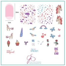 Clear Jelly Stamper - Medium Stamping Plate - CJS_94 - Lil Unicorn