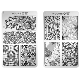 Yours Cosmetics - Stamping Plates - :YOURS Loves Fee - YLF21. Planting with prints (double sided)