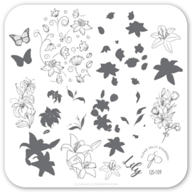 Clear Jelly Stamper - Stamping Plate - CJS_109 Lovely Lilies