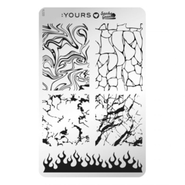 Yours Cosmetics - Stamping Plates - :YOURS Loves Sascha - YLS33. Fine Marble (double sided)