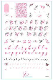 Clear Jelly Stamper - Big Stamping Plate - Alphabet - CJS_232 - Twirly Swirly