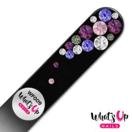 Whats Up Nails - Glass Nail File - WF009 - Bubbles Black Voilet