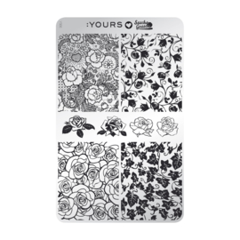 Yours Cosmetics - Stamping Plates - :YOURS Loves Sascha - YLS06. Rosa
