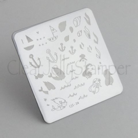 Clear Jelly Stamper - Stamping Plate - CJS_24 - Mermaid Doodle #1