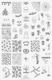 UberChic - Big Nail Stamping Plate - Halloween - 01