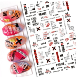 Nailways - Nail Stickers - F744 - Text