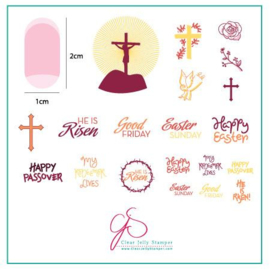 Clear Jelly Stamper - Stamping Plate - CJS_H32 - He is Risen