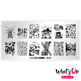 Whats Up Nails - Stamping Plate - B070 - Campfire Stories