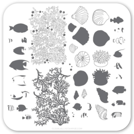 Clear Jelly Stamper - Stamping Plate - CJS_LC49 Suzie's Underwater Tropical