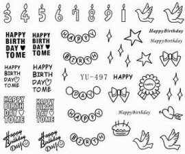 Waterdecals - Happy Birthday