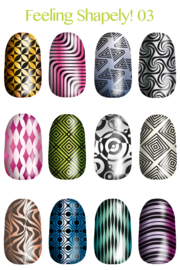Lina - Stamping Plate - Feeling Shapely! - 03