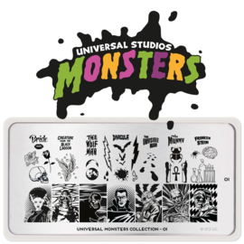 MoYou London - Movies Stamping Plate - Monsters 1