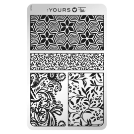 Yours Cosmetics - Stamping Plates - :YOURS Loves Fee - YLF20. Order Organic (double sided)