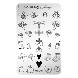 Yours Cosmetics - Stamping Plates - :YOURS Loves Nataliya - YLN08. Graphic Autumn (double sided)