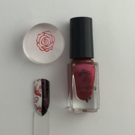 Clear Jelly Stamper Polish - #33 Crimson Crush