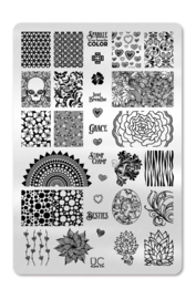 UberChic - Big Nail Stamping Plate - Collections 07 - 01