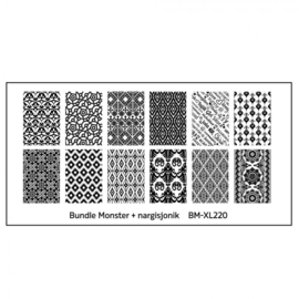 Bundle Monster - nargisjonik Blogger Collaboration Nail Art Polish Stamping Plates (BM-XL220)