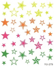 Waterdecals - Colored Stars