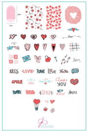 Clear Jelly Stamper - Big Stamping Plate - CJS_V12 - LoVe Notes