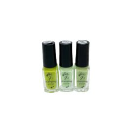 Clear Jelly Stamper - Stamping Polish Kit - Green Tea Trio (3 Colours)