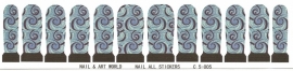 Whole Nail Waterdecal - Blue Wave