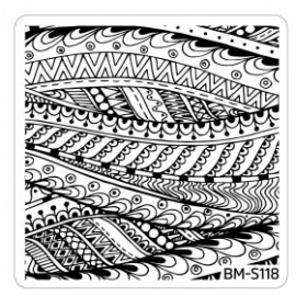 Bundle Monster - Paisley Flow Nail Art Manicure Stamping Plate - Streaks of Mana