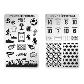 Yours Cosmetics - Stamping Plates - :YOURS Loves Football - YLFB01. We are the Champions (double sided)
