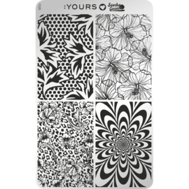 Yours Cosmetics - Stamping Plates - :YOURS Loves Sascha - YLS26. Blooming Four