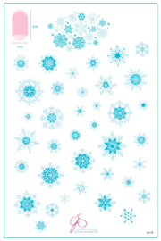 Clear Jelly Stamper - Big Stamping Plate - CJS_C24 Snowflakes