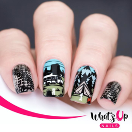 Whats Up Nails - Stamping Plate - B070 - Campfire Stories