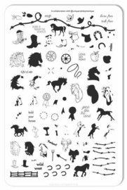Clear Jelly Stamper - Big Stamping Plate - CJS_LC40 - Horsin' Around