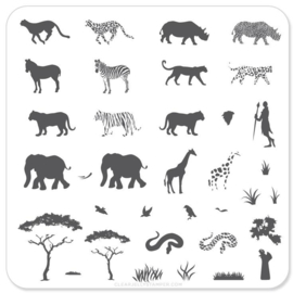Clear Jelly Stamper - Stamping Plate - CJS_15 - Out of Africa