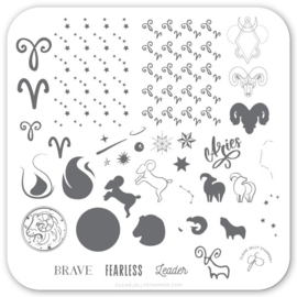 Clear Jelly Stamper - Stamping Plate - CJS_Z02 - Aries