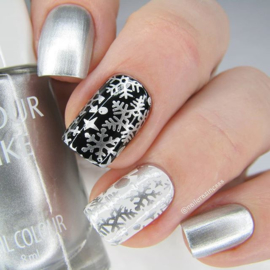 Colour Alike - Stamping Polish - Chrome - 120. Pale Silver