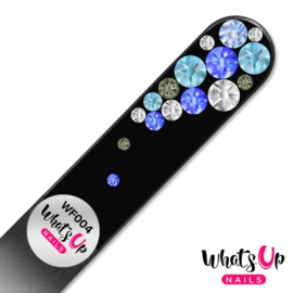 Whats Up Nails - Glass Nail File - WF004 - Bubbles Black Sapphire