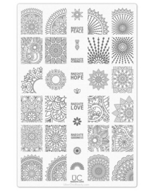 UberChic - Big Nail Stamping Plate -  Radiate Love