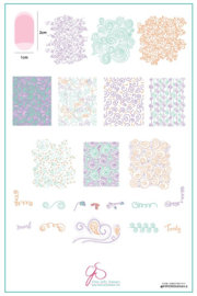 Clear Jelly Stamper - Big Stamping Plate - CJS_LC66 - For the Love of Swirls