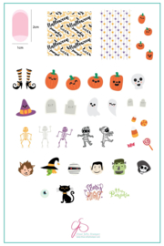 Clear Jelly Stamper - Big Stamping Plate - CJS_H23 - Dancing Skeletons