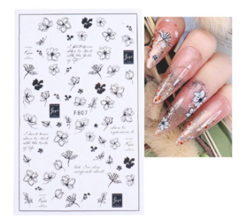 Nailways - Nail Stickers - F807 - Romantic Flowers